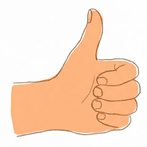 A hand giving a thumbs up
